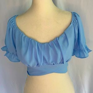 Baby Blue SHEIN Blouse